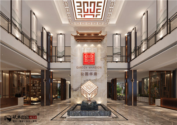 银川公园华府售楼中心装修设计|拥有强烈的视觉冲击感_nxjdhl