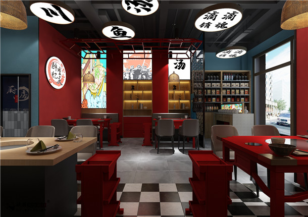 银川火锅店装修|银川火锅店装修设计|镹臻装修网