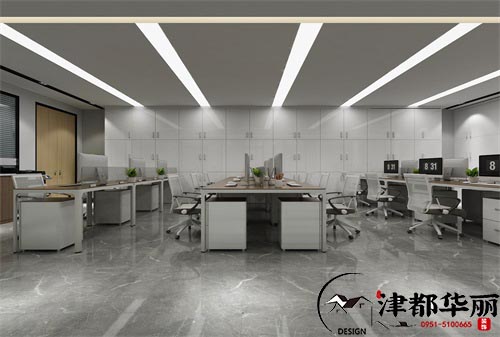 银川津都华丽装饰办公案例分享|现代简约风格下的时尚与精致