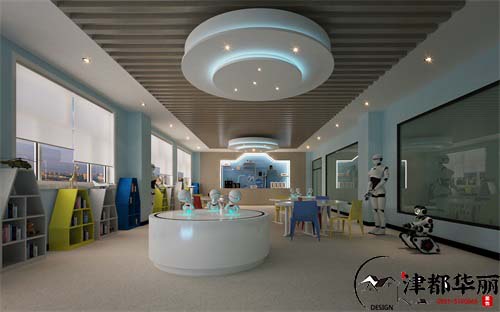银川晨希编程教育装修设计方案鉴赏|银川教育培训空间设计