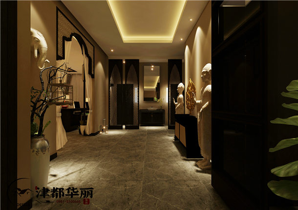 银川西西里养生会所设计装修方案鉴赏|银川养生会所设计装修公司推荐