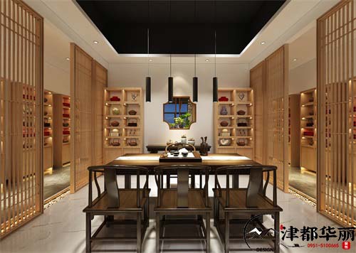 银川梧月茶楼设计装修方案鉴赏|银川茶楼设计装修公司推荐