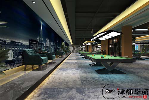银川巴克台球馆设计方案鉴赏|银川台球馆设计装修公司推荐