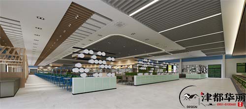 银川博利达集团员工餐厅设计方案鉴赏|简约设计突显低调内涵