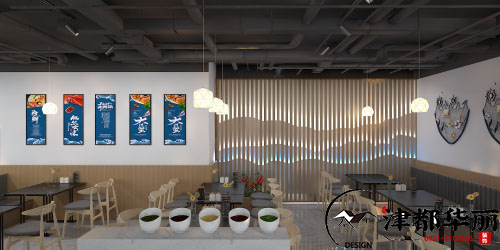 银川装修公司推荐|山东九月椒海鲜自助火锅装修设计方案鉴赏|银川津都华丽装饰