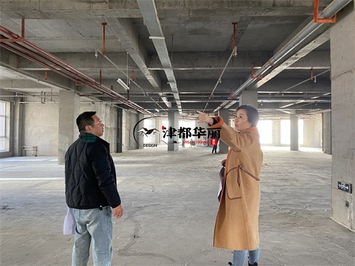 银川装修公司推荐|银川桔泽商业会所装修施工前期放线准备工作