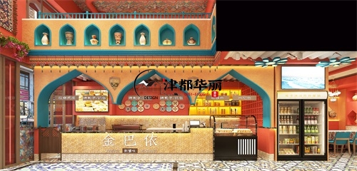 银川金巴依餐厅设计装修效果图鉴赏|银川餐厅设计装修公司